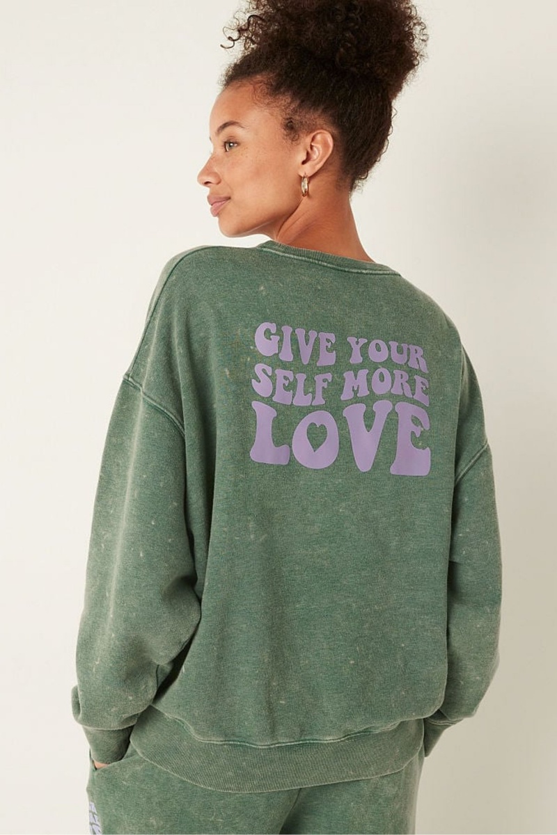 Victoria's Secret Fleece Long Sleeve Sweatshirt Čierne | SK-5892TXN