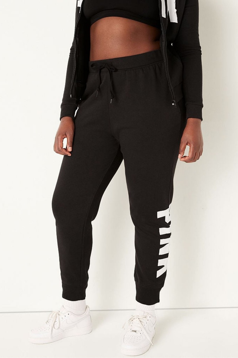 Victoria\'s Secret Fleece Lounge Jogger Čierne | SK-4503XRP