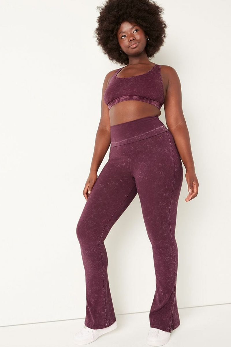 Victoria's Secret Foldover Flare Legging Bordove Červené | SK-6123LAN