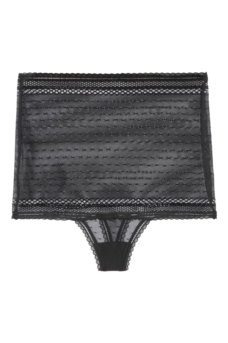 Victoria's Secret Incredible Highrise Tanga Panty Čierne | SK-9457TFQ