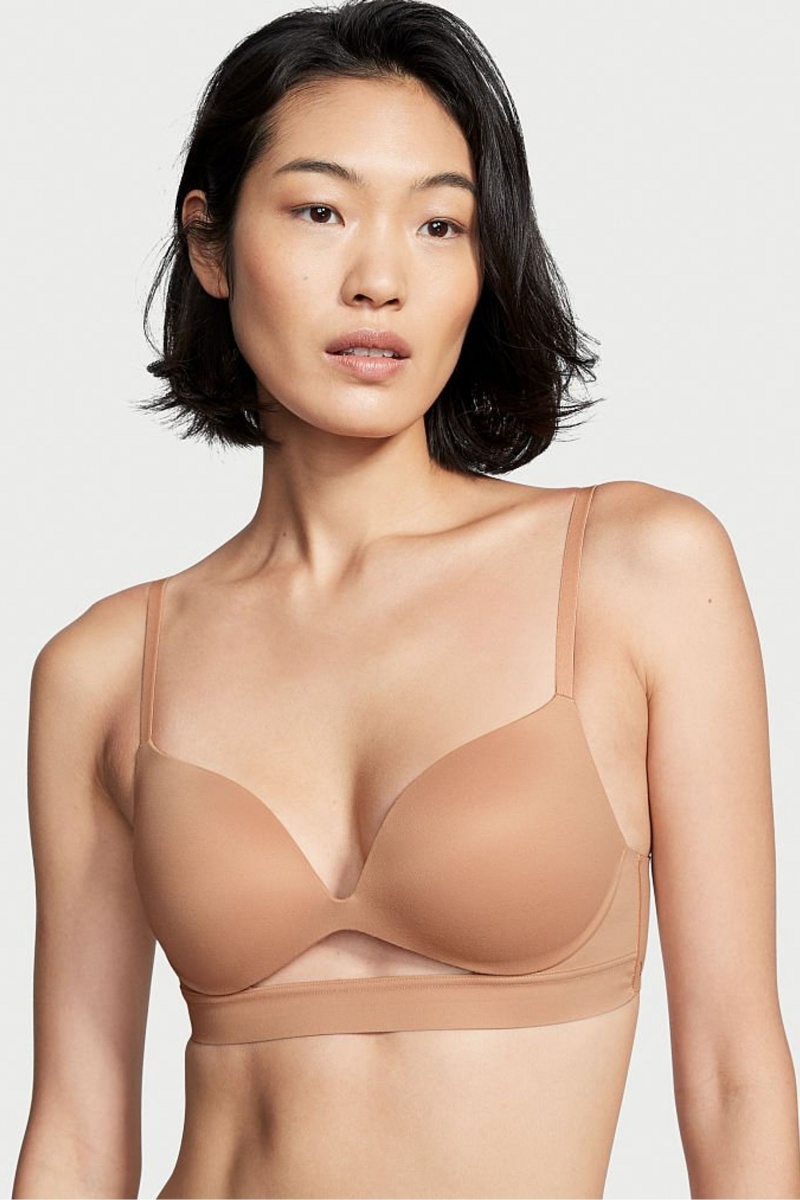 Victoria\'s Secret Incredible Smooth Non Wired Push Up Bra Toasted Sugar Nude | SK-2831PTL