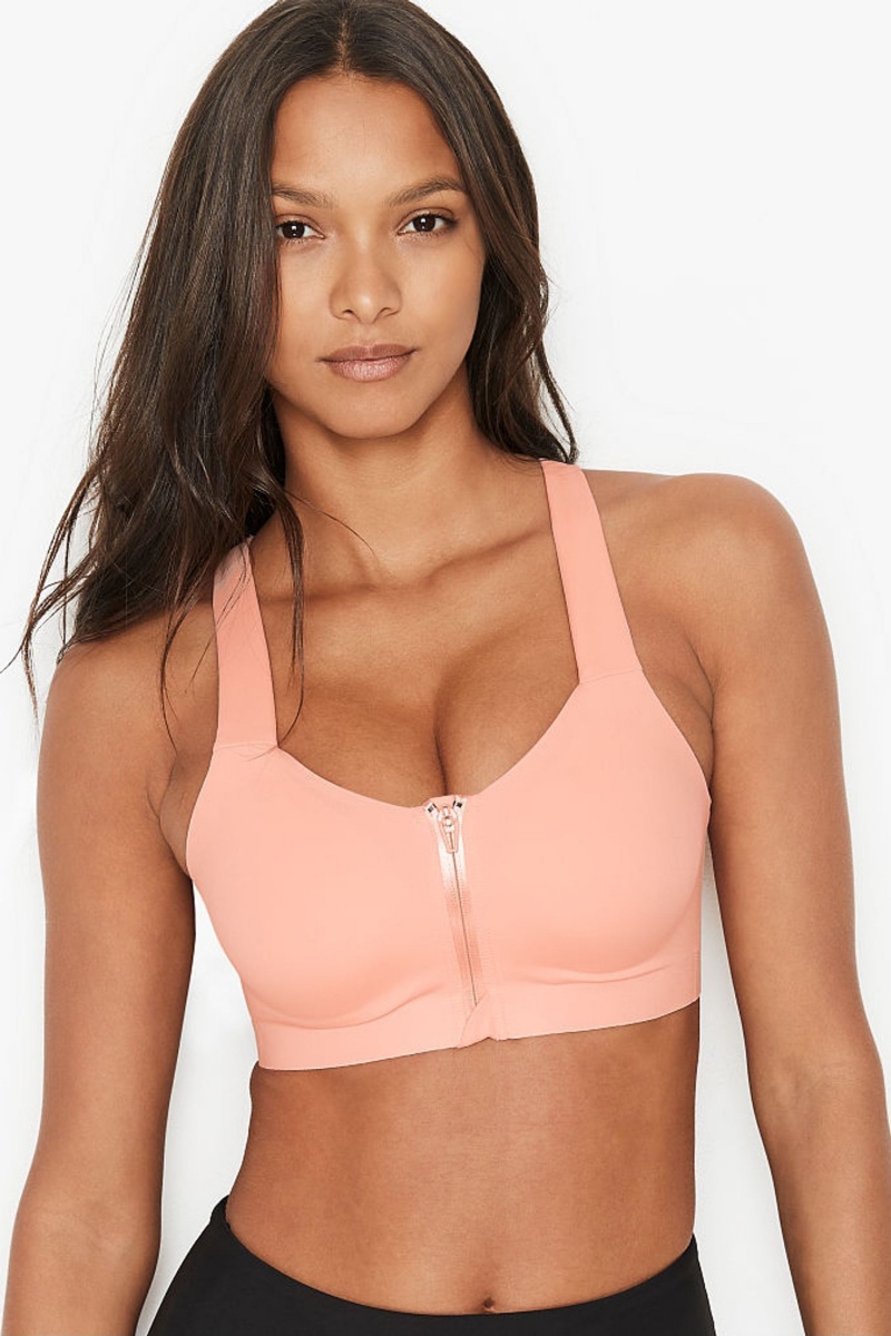 Victoria\'s Secret Knockout High Impact Racerback Zip Up Sports Bra Marhule Oranžové | SK-4987POD