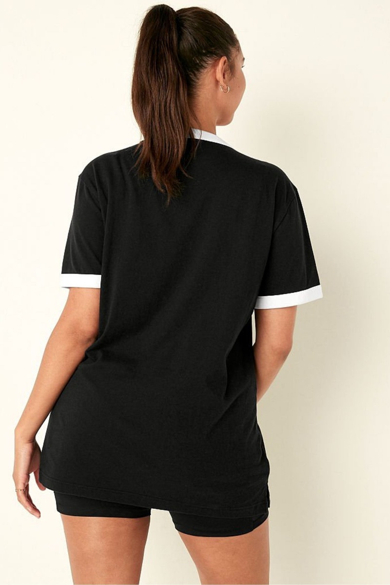 Victoria's Secret Kratke Sleeve T-Shirt Čierne | SK-5023BHJ