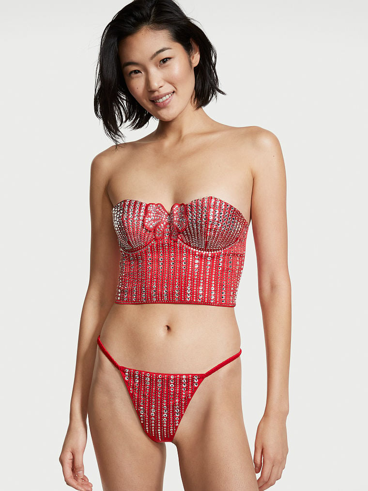 Victoria\'s Secret Lightly-Podsite Embellished Bow Bustier Lipstick | SK-7436OLI