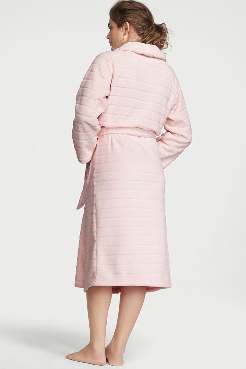 Victoria's Secret Long Cosy Robe Ruzove | SK-1247XCP