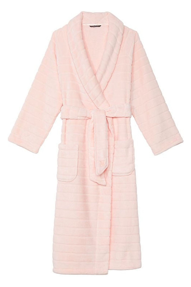 Victoria's Secret Long Cosy Robe Ruzove | SK-1247XCP