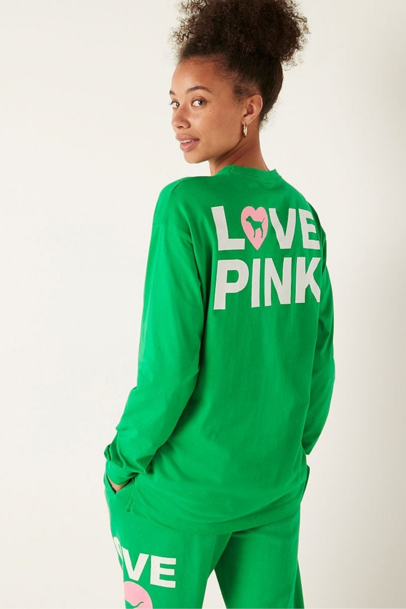 Victoria's Secret Long Sleeve T-Shirt Zelene | SK-5816RTU