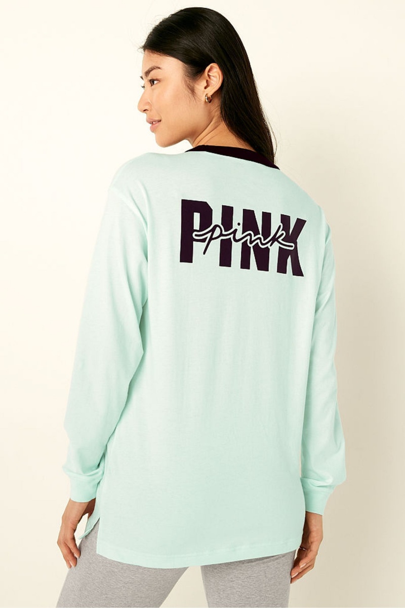 Victoria's Secret Long Sleeve T-Shirt Čierne | SK-5619UVN