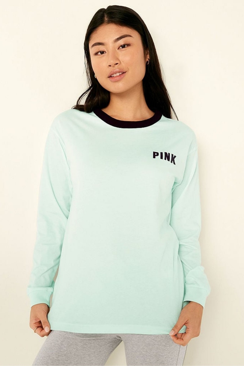 Victoria\'s Secret Long Sleeve T-Shirt Čierne | SK-5619UVN