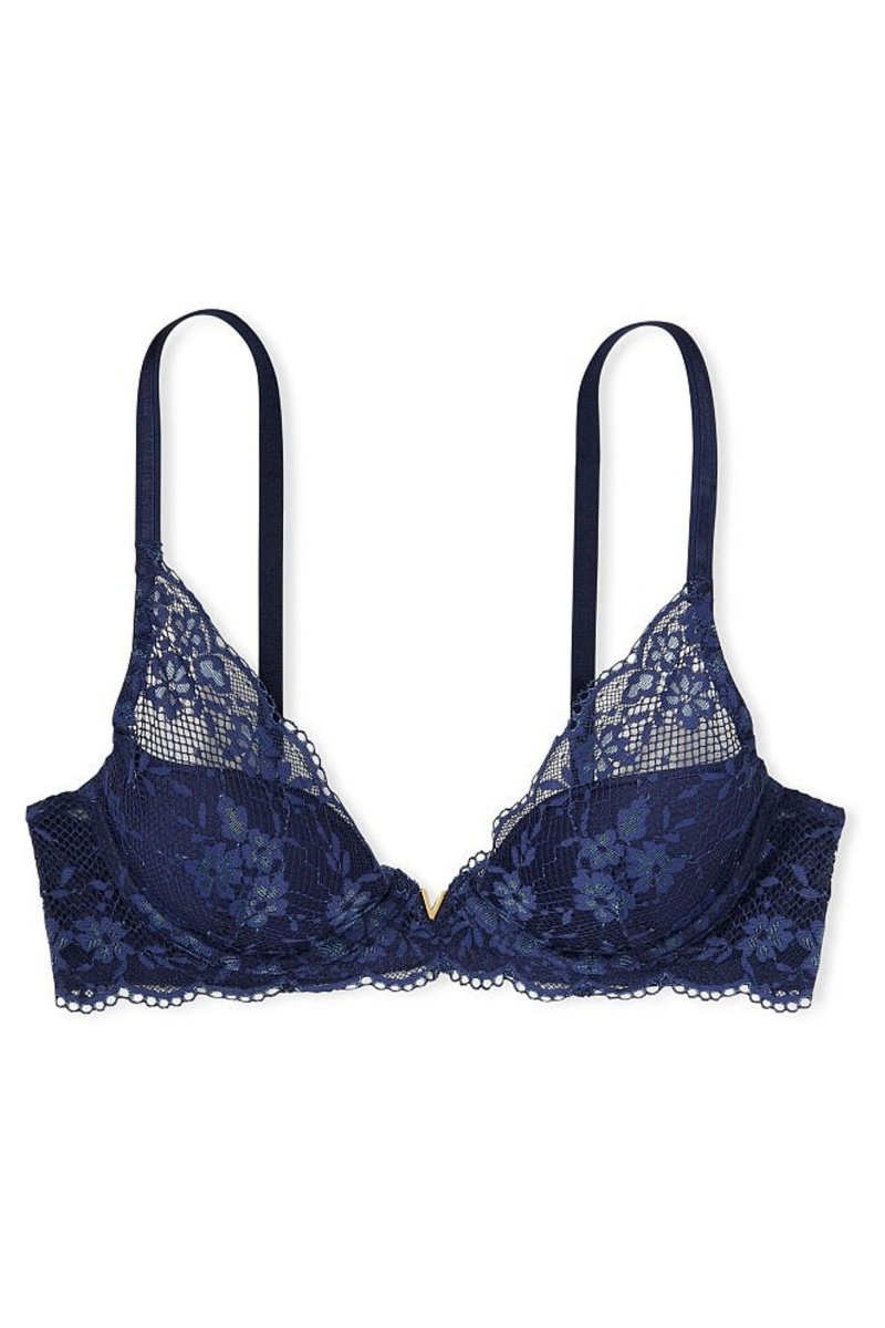 Victoria's Secret Love Cloud Cipkovane Half Pad Plunge Bra Modre | SK-2965ANJ