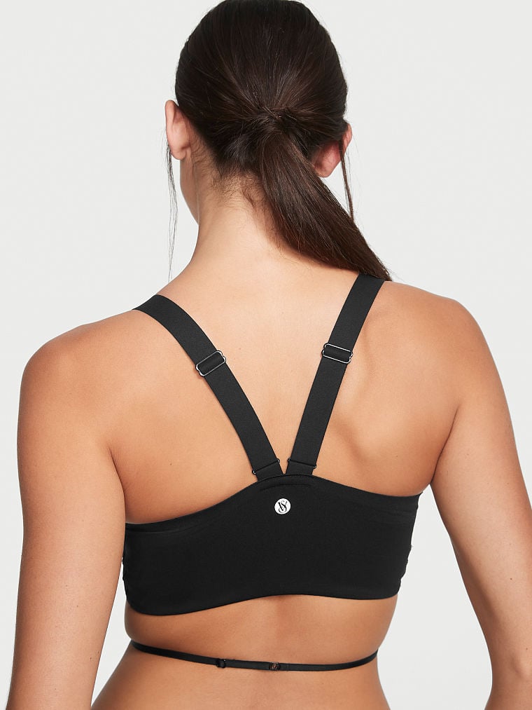 Victoria's Secret Love Cloud Remienkové Ruched Sports Bra Čierne | SK-4238ZRN