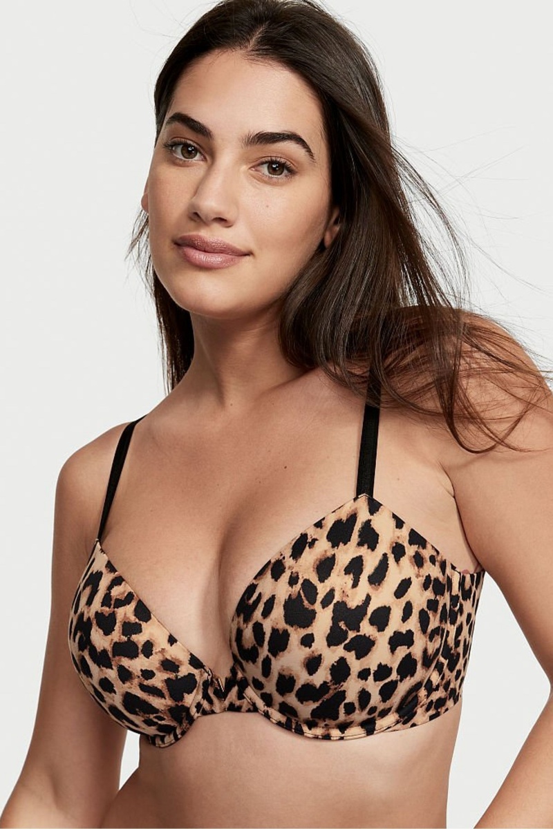 Victoria\'s Secret Love Cloud Smooth Bra Hnede Leopardie | SK-6358EIK