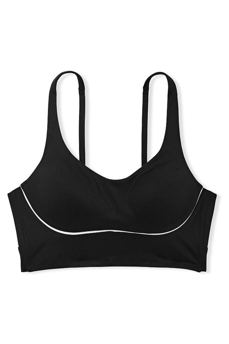 Victoria's Secret Medium Impact Remienkové Back Sports Bra Čierne | SK-9657PYC