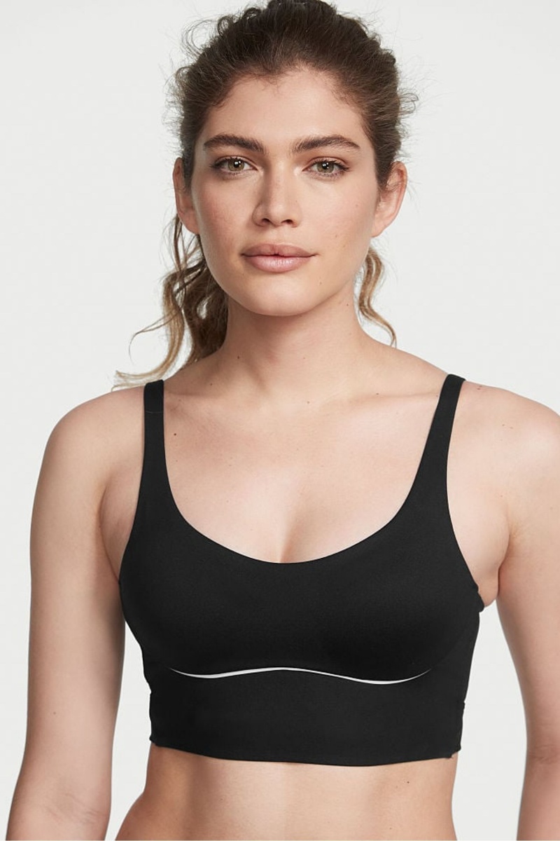 Victoria\'s Secret Medium Impact Remienkové Back Sports Bra Čierne | SK-9657PYC