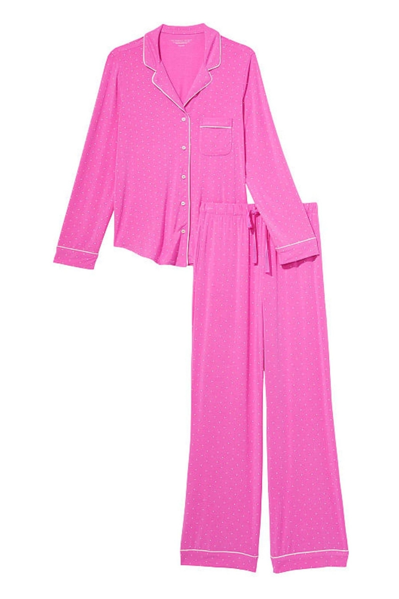 Victoria's Secret Modal Long Pyjamas Čierne Zelene | SK-7391ABK