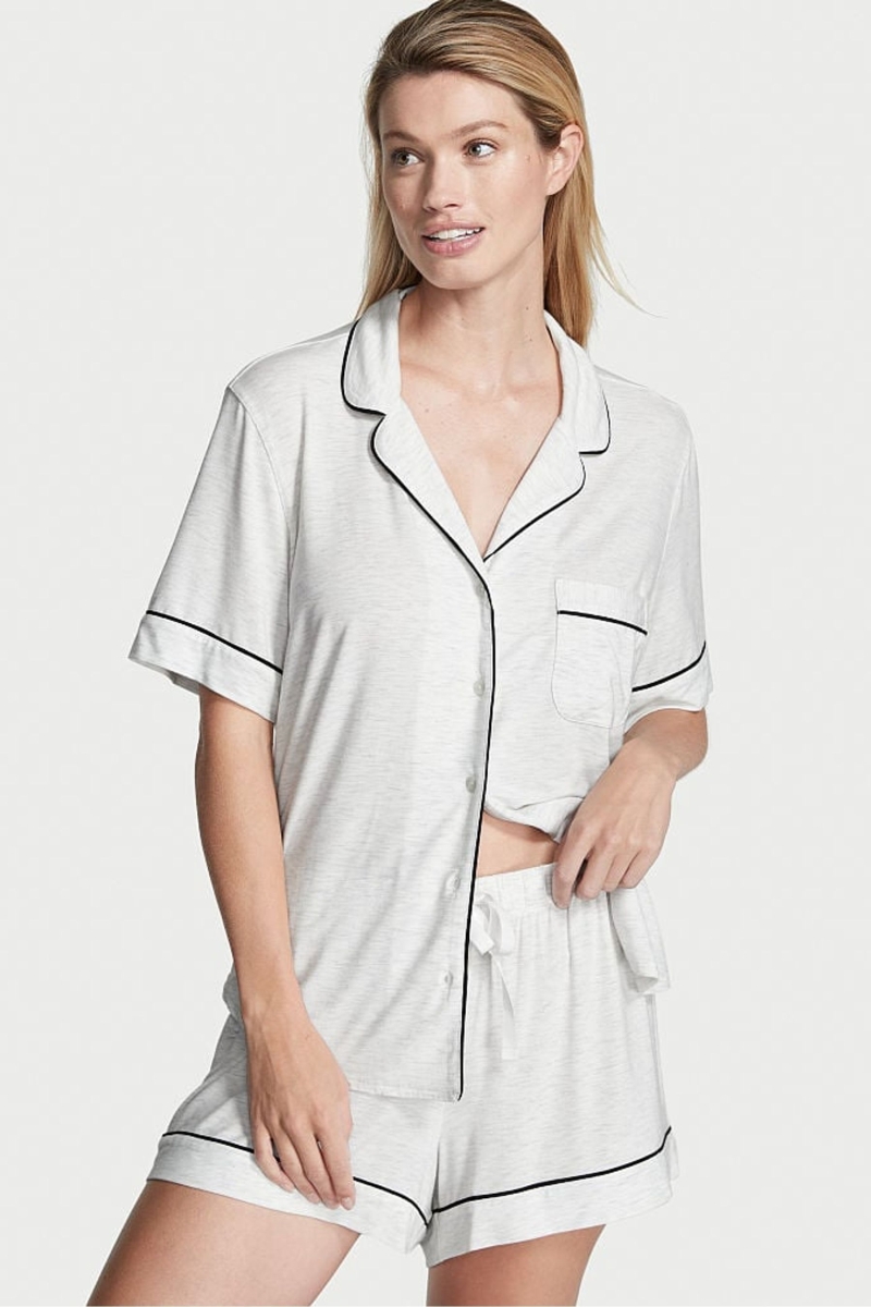 Victoria\'s Secret Modal Pyjama Kratke Pyjamas Set Čierne | SK-5179NPL