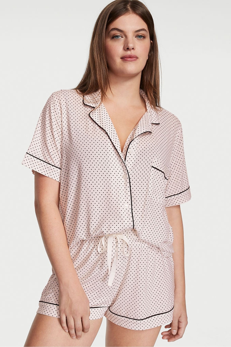 Victoria\'s Secret Modal Pyjama Kratke Pyjamas Set Čierne | SK-8524IGS