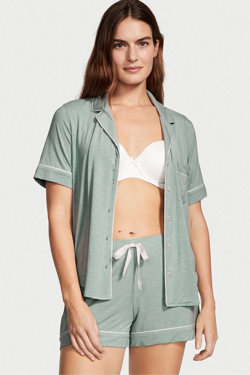 Victoria\'s Secret Modal Pyjama Kratke Pyjamas Set Čierne | SK-9801HPC