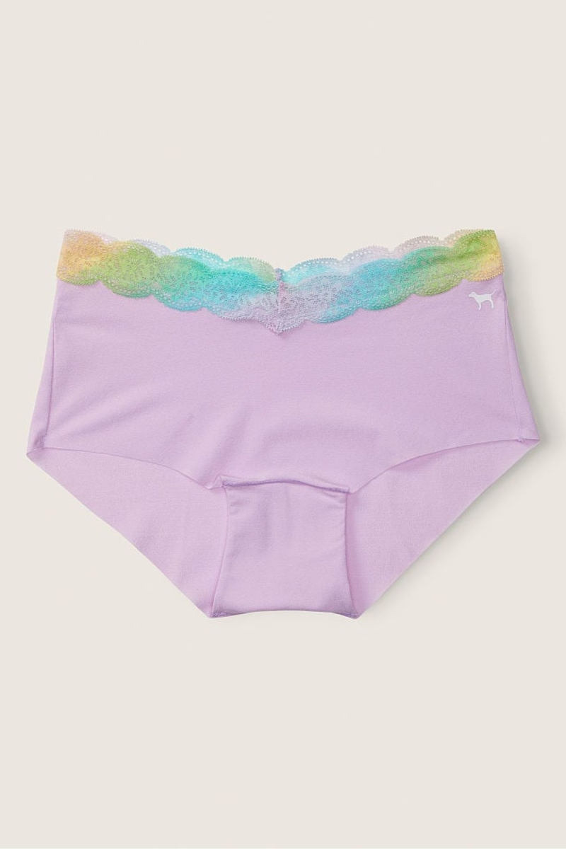 Victoria\'s Secret No-Show No-Show Boyshort Nohavičky Misty Lilac With Gradient Lace | SK-3205PQY