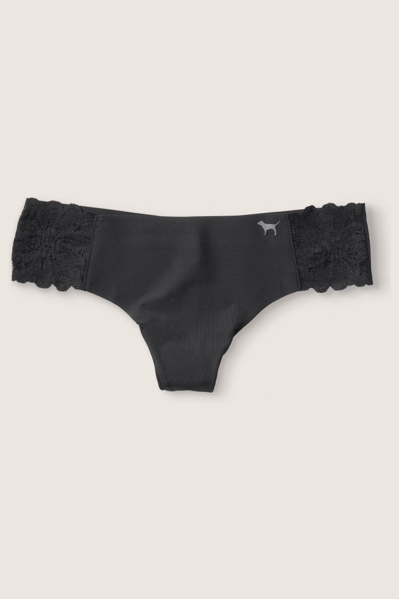 Victoria\'s Secret No-Show No Show Tanga Nohavičky Čierne | SK-9618QOK