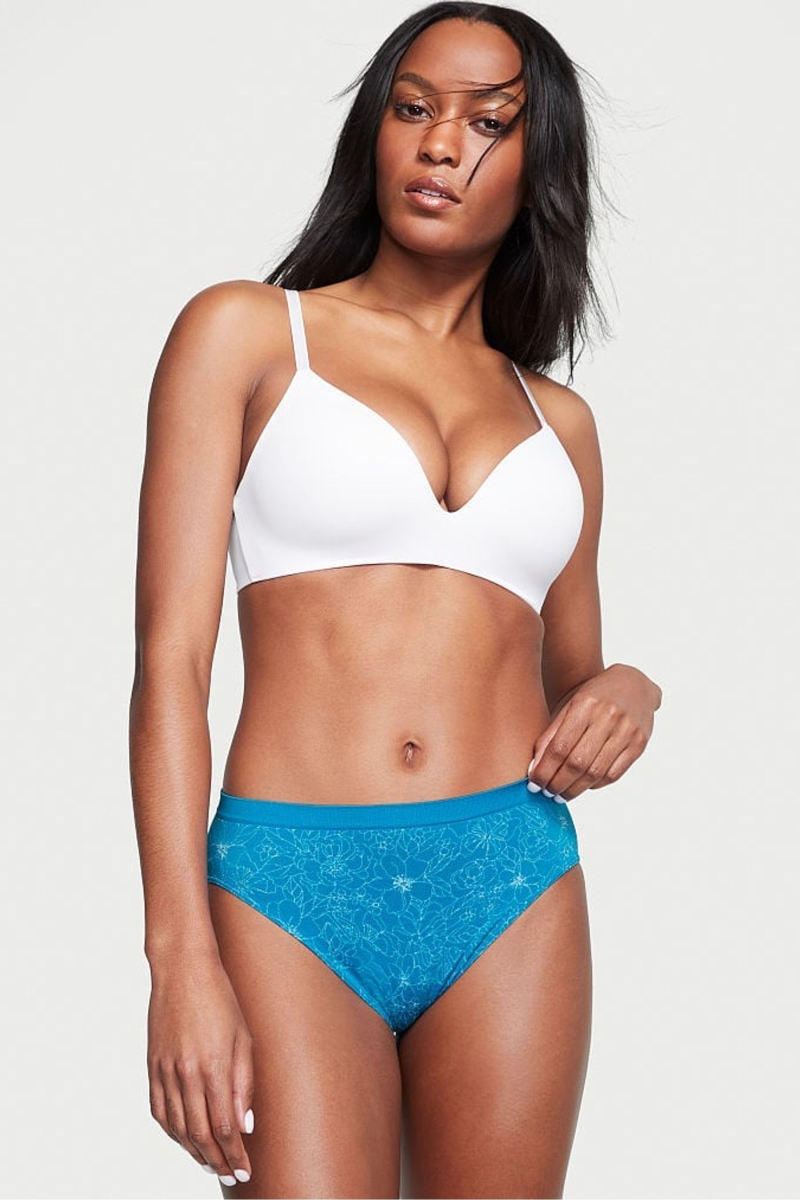 Victoria\'s Secret No Show Seamless Bikiny Nohavičky Modre | SK-3072TKY