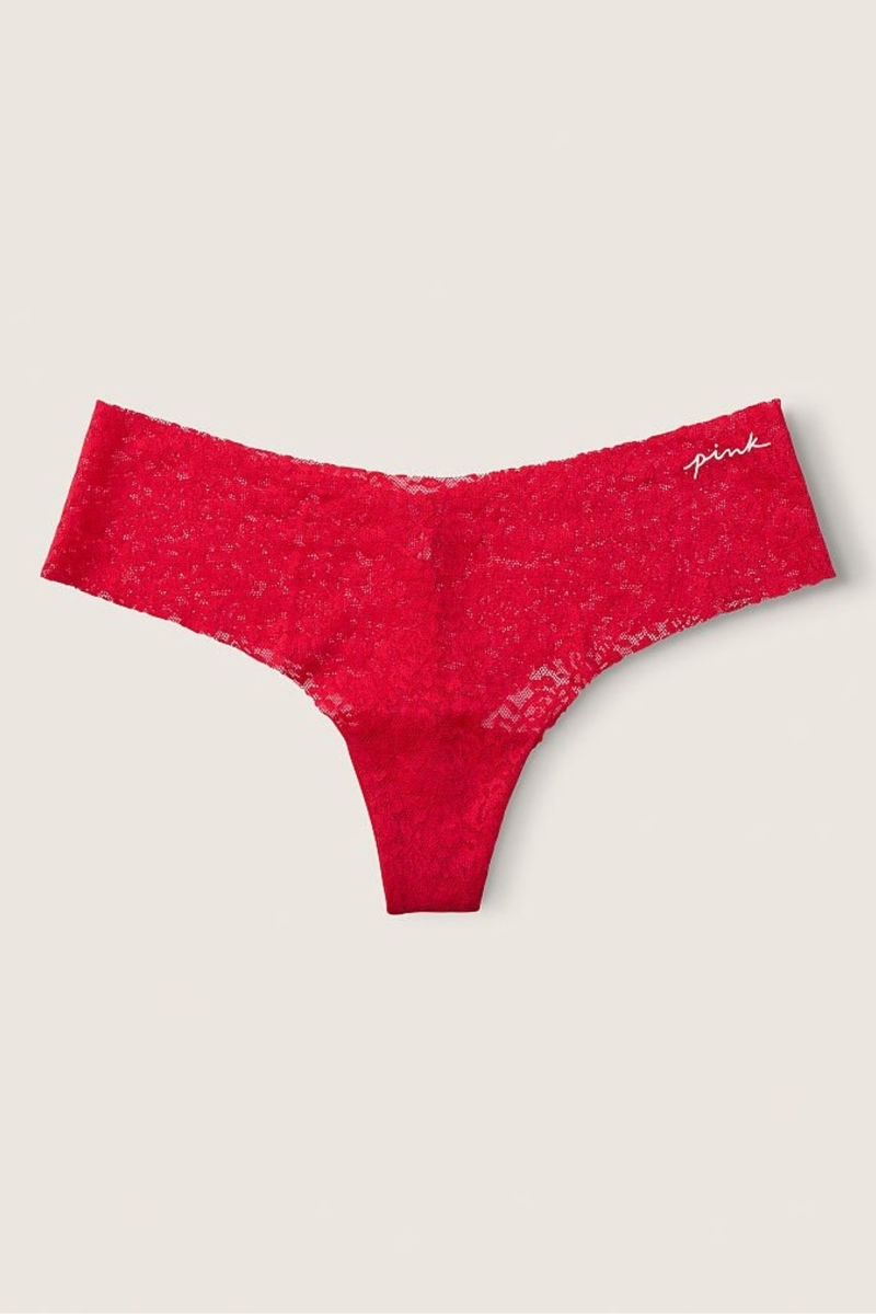 Victoria\'s Secret No Show Tanga Cipkovane Nohavičky Modre | SK-2569ULH