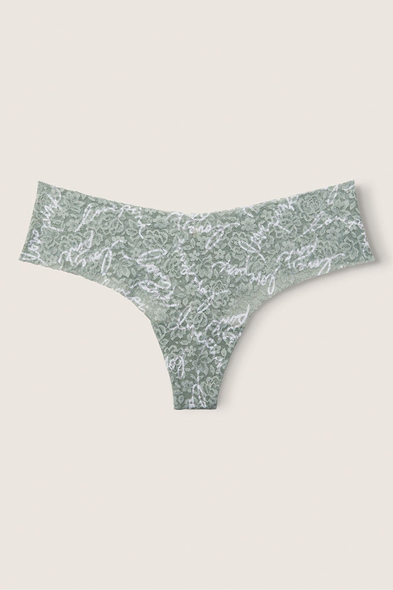 Victoria\'s Secret No Show Tanga Cipkovane Nohavičky Modre | SK-6128FDS