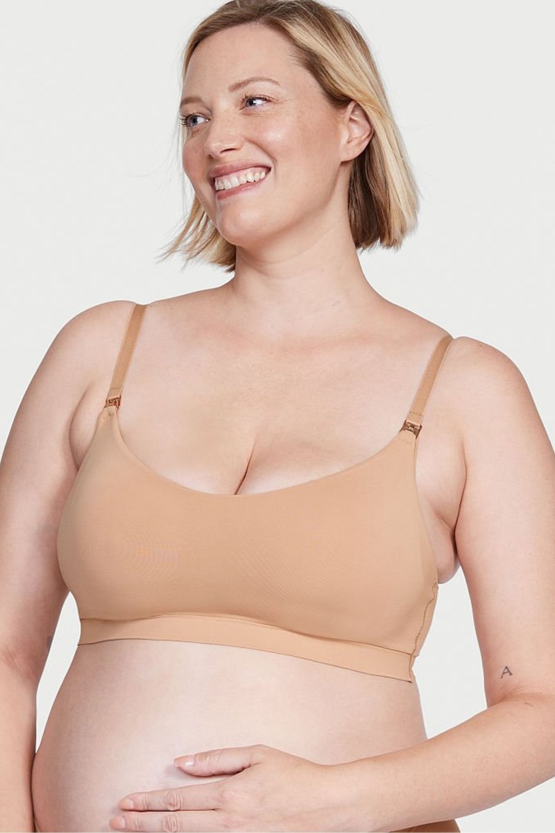 Victoria\'s Secret Non Wired Nursing Bra Sweet Praline Nude | SK-7309RYZ