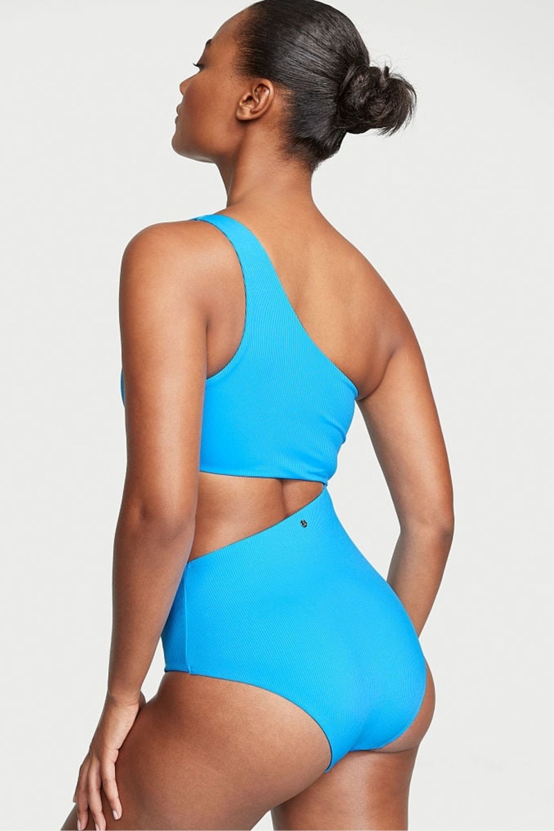 Victoria's Secret One Shoulder Swimsuit Modre | SK-3916EYI