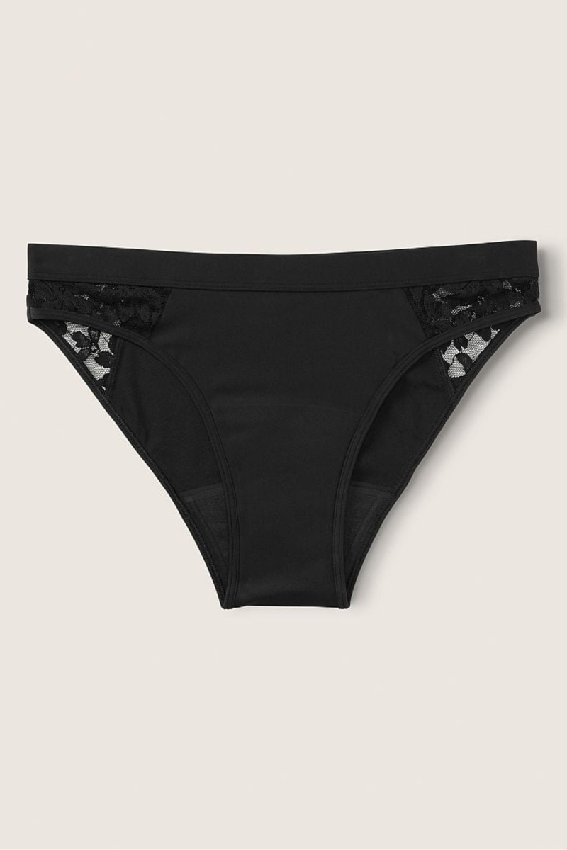 Victoria\'s Secret Period Pants Cipkovane Period Bikiny Nohavičky Čierne | SK-0475QKB