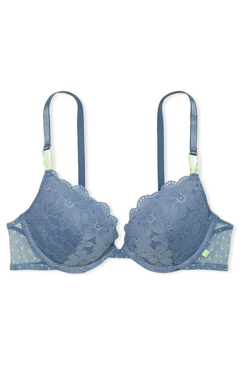 Victoria's Secret Push Up Cipkovane Bra Modre | SK-8425HKN