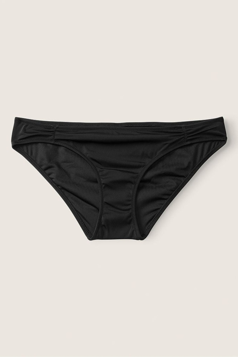 Victoria's Secret Ruched Front Bikiny Bottoms Čierne | SK-4920VGI