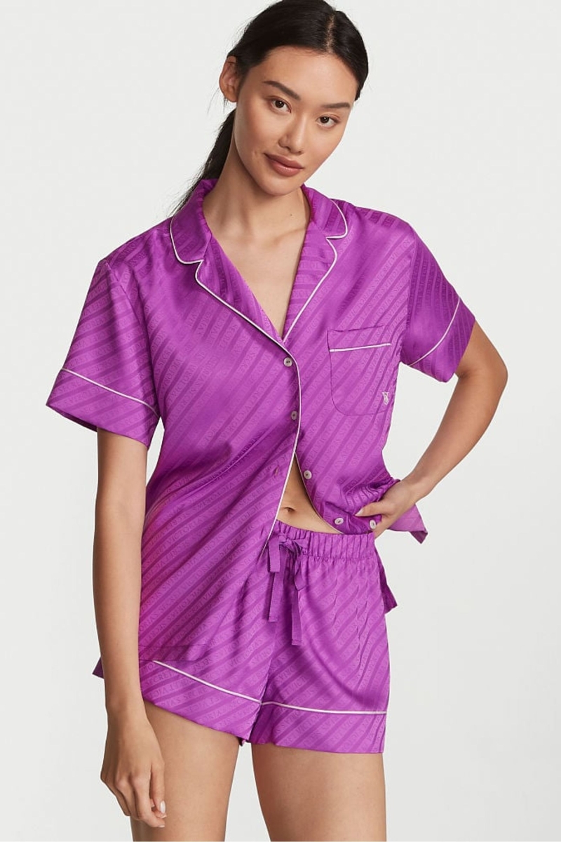 Victoria\'s Secret Satin Kratke Pyjamas Nachový | SK-6593RFN