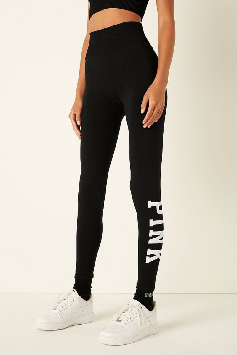 Victoria\'s Secret Seamless High Pásom Full Length Workout Legging Čierne | SK-2438FME