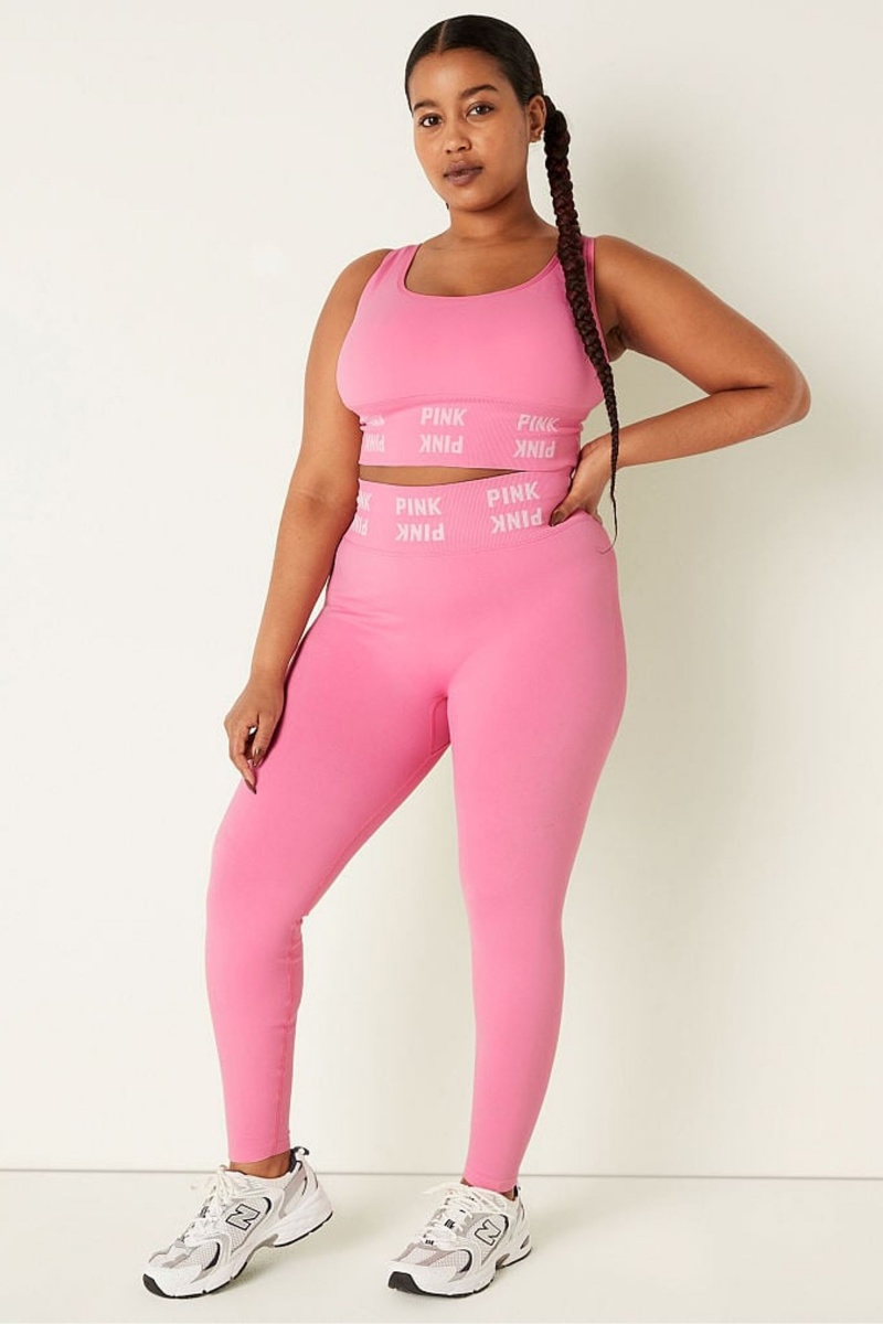 Victoria's Secret Seamless High Pásom Leggings Ruzove | SK-6893KQU