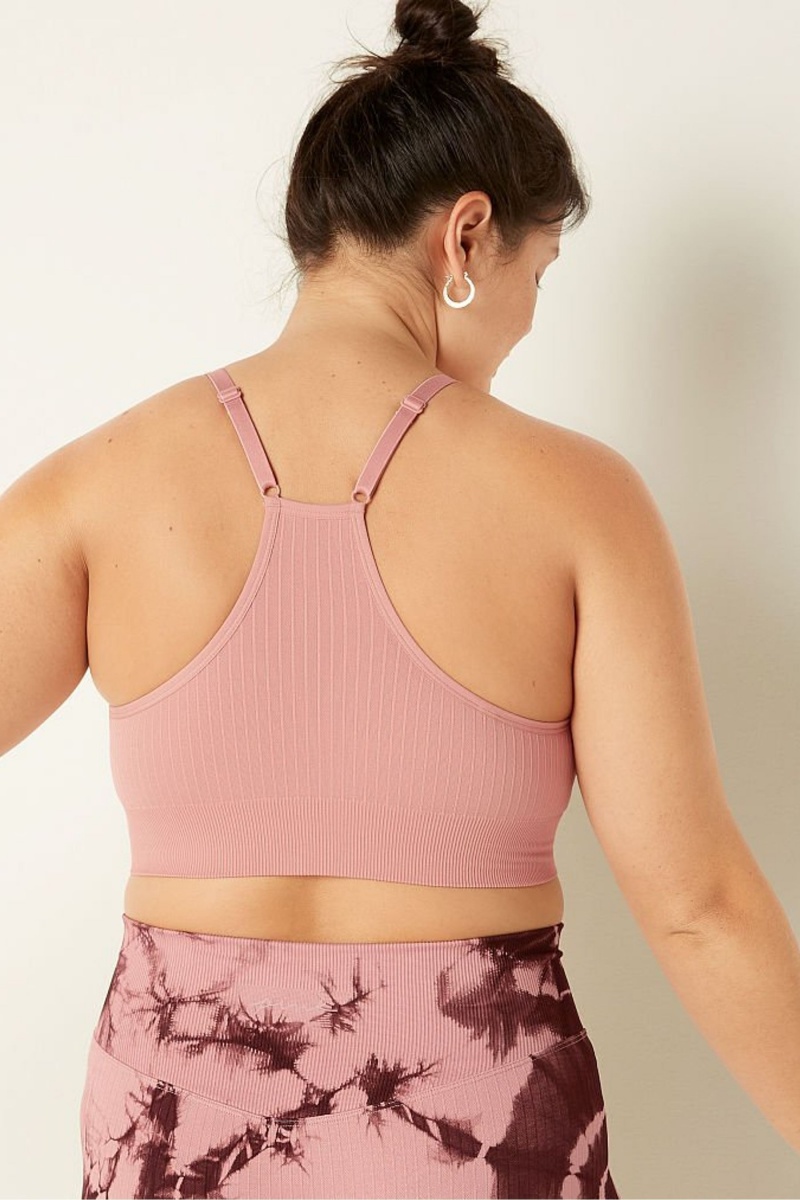 Victoria's Secret Seamless Lightly Podsite Low Impact Sports Bra Ruzove | SK-7318UEJ