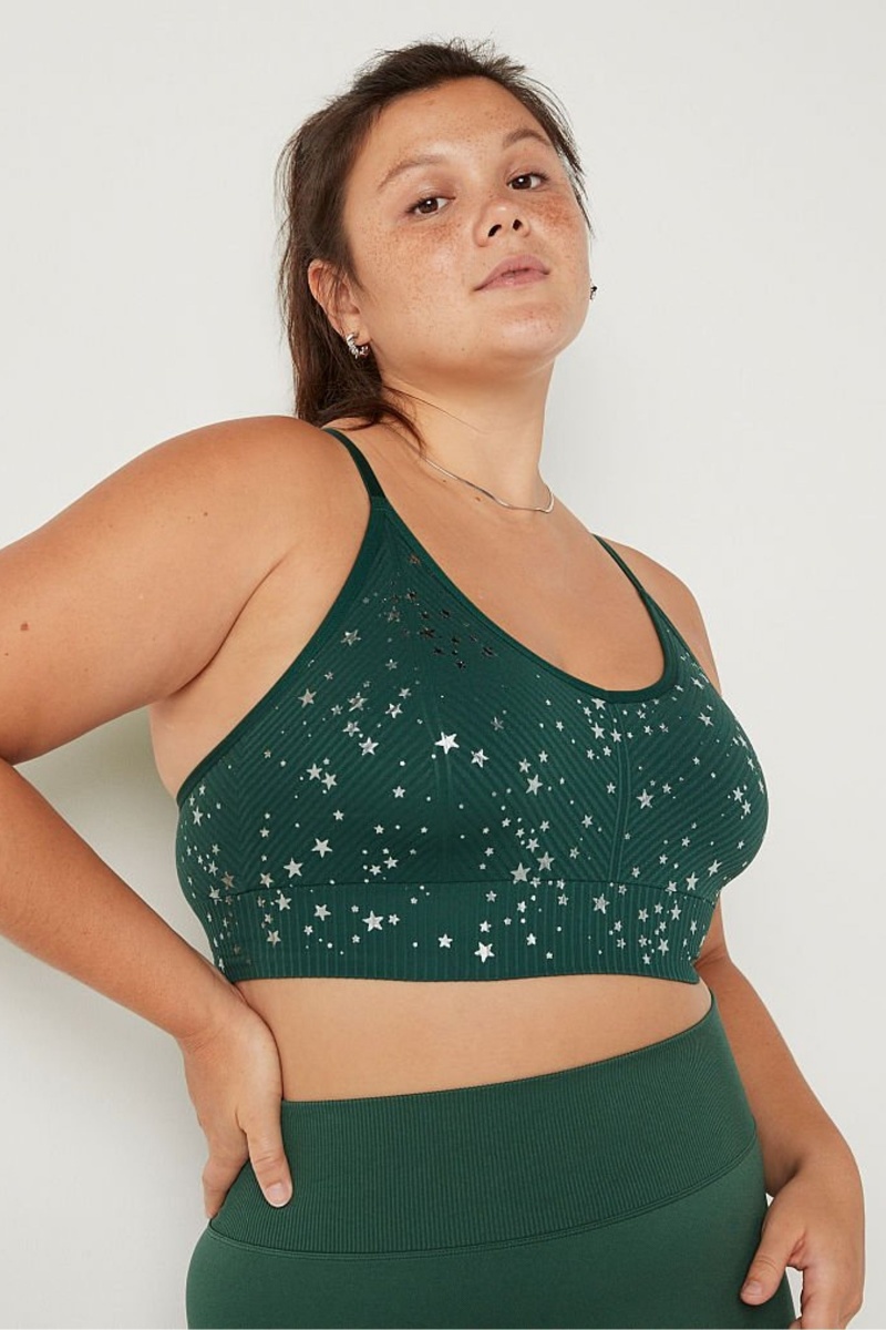 Victoria's Secret Seamless Seamless Lightly Podsite Low Impact Sports Bra Svetlo Modre | SK-1536FQL