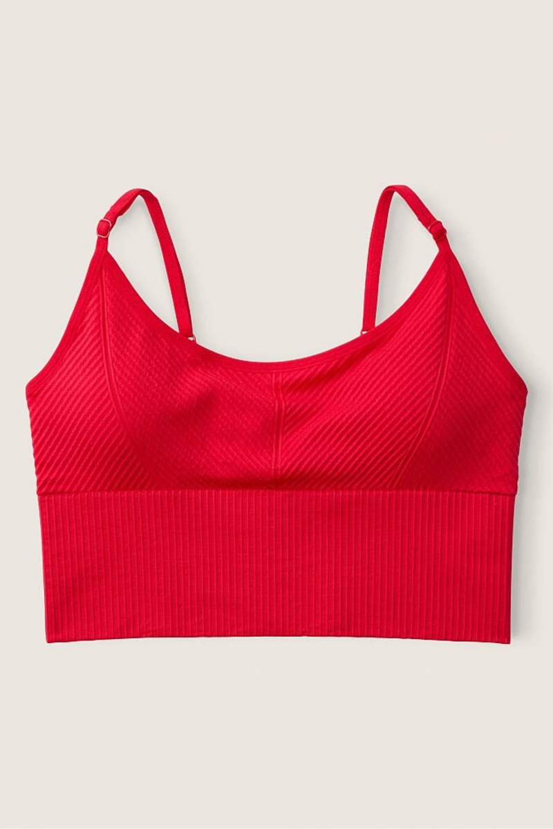 Victoria's Secret Seamless Seamless Lightly Podsite Low Impact Sports Bra Červené | SK-4518GVA