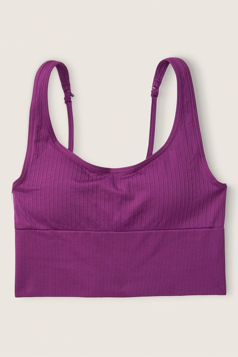 Victoria's Secret Seamless Seamless Lightly Podsite Low Impact Sports Bra Čierne | SK-7165YLB