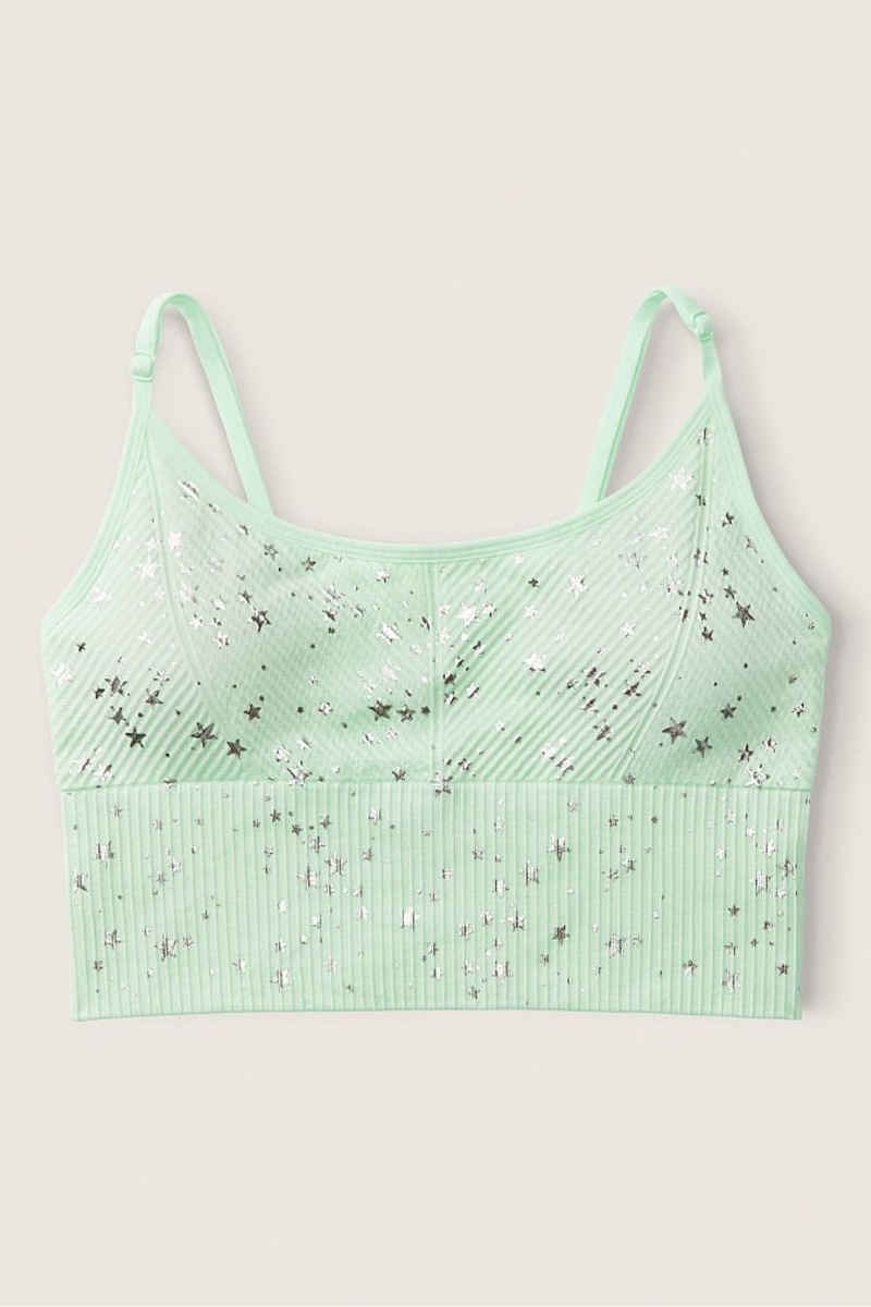 Victoria's Secret Seamless Seamless Lightly Podsite Low Impact Sports Bra Zelene | SK-8715VDK