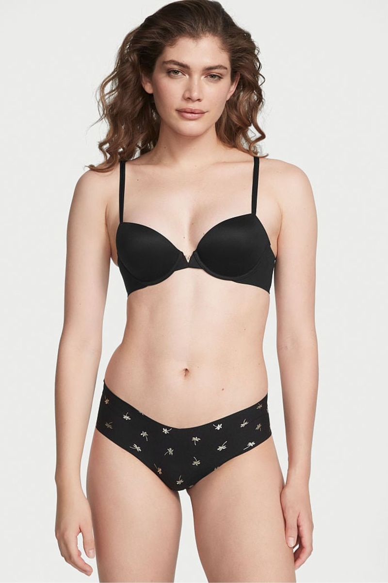 Victoria\'s Secret Sexy Illusions by No Show Cheeky Nohavičky Čierne | SK-7958HST