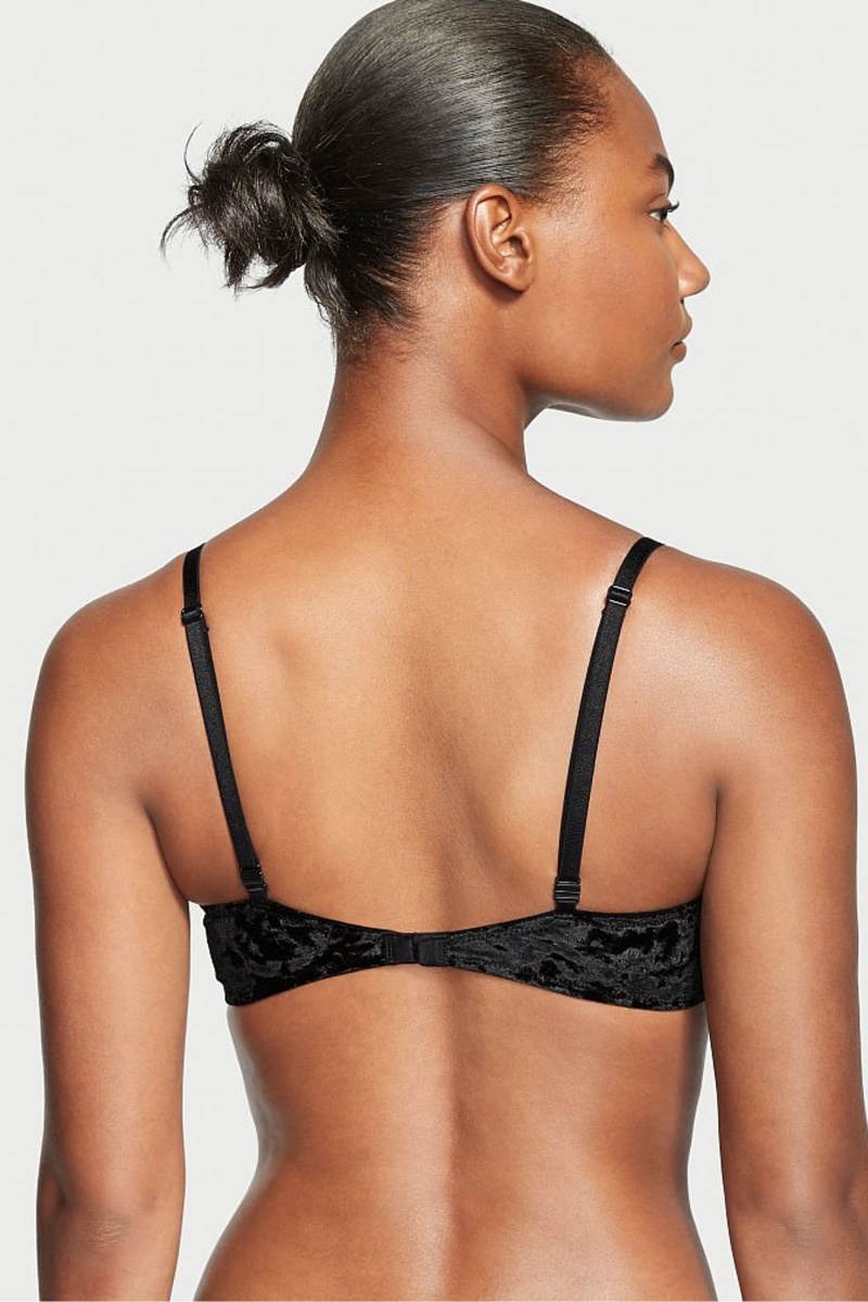 Victoria's Secret Sexy Tee Cipkovane Lightly Podsite T-Shirt Bra Čierne | SK-4251YOS