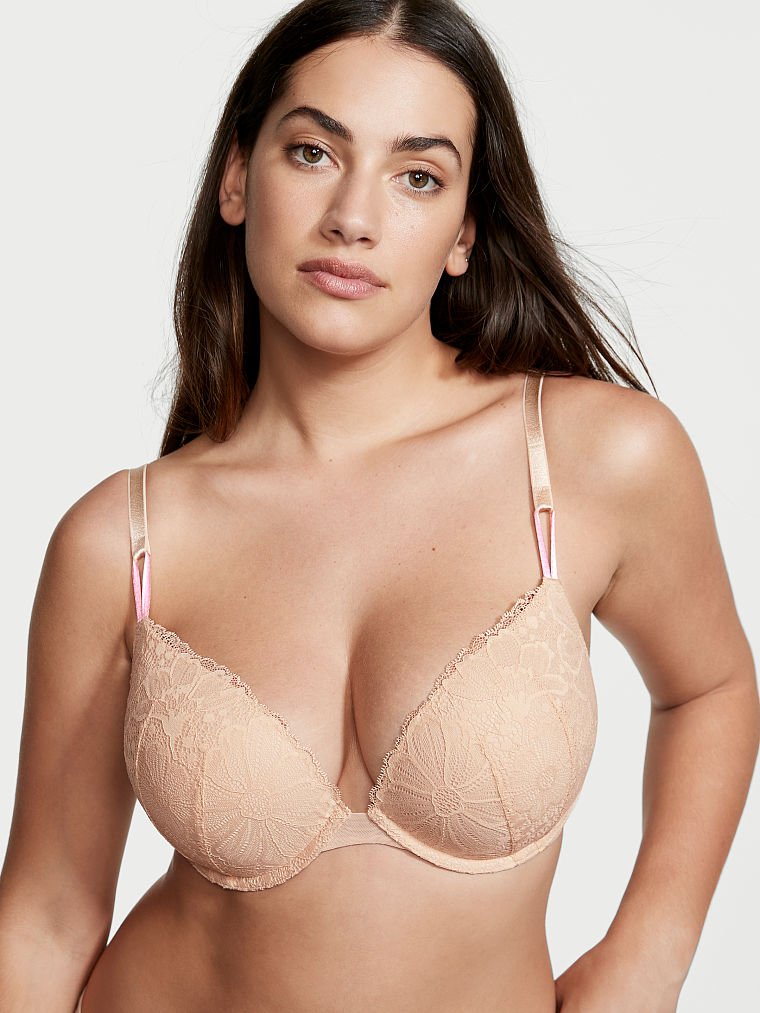 Victoria\'s Secret Sexy Tee Cipkovane Push-Up Bra Marzipan | SK-4806POV