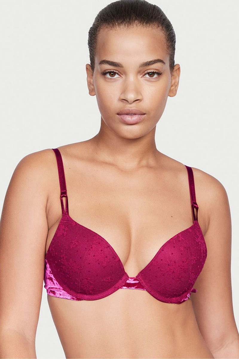 Victoria\'s Secret Sexy Tee Cipkovane Push Up Bra Červené | SK-6802PSJ