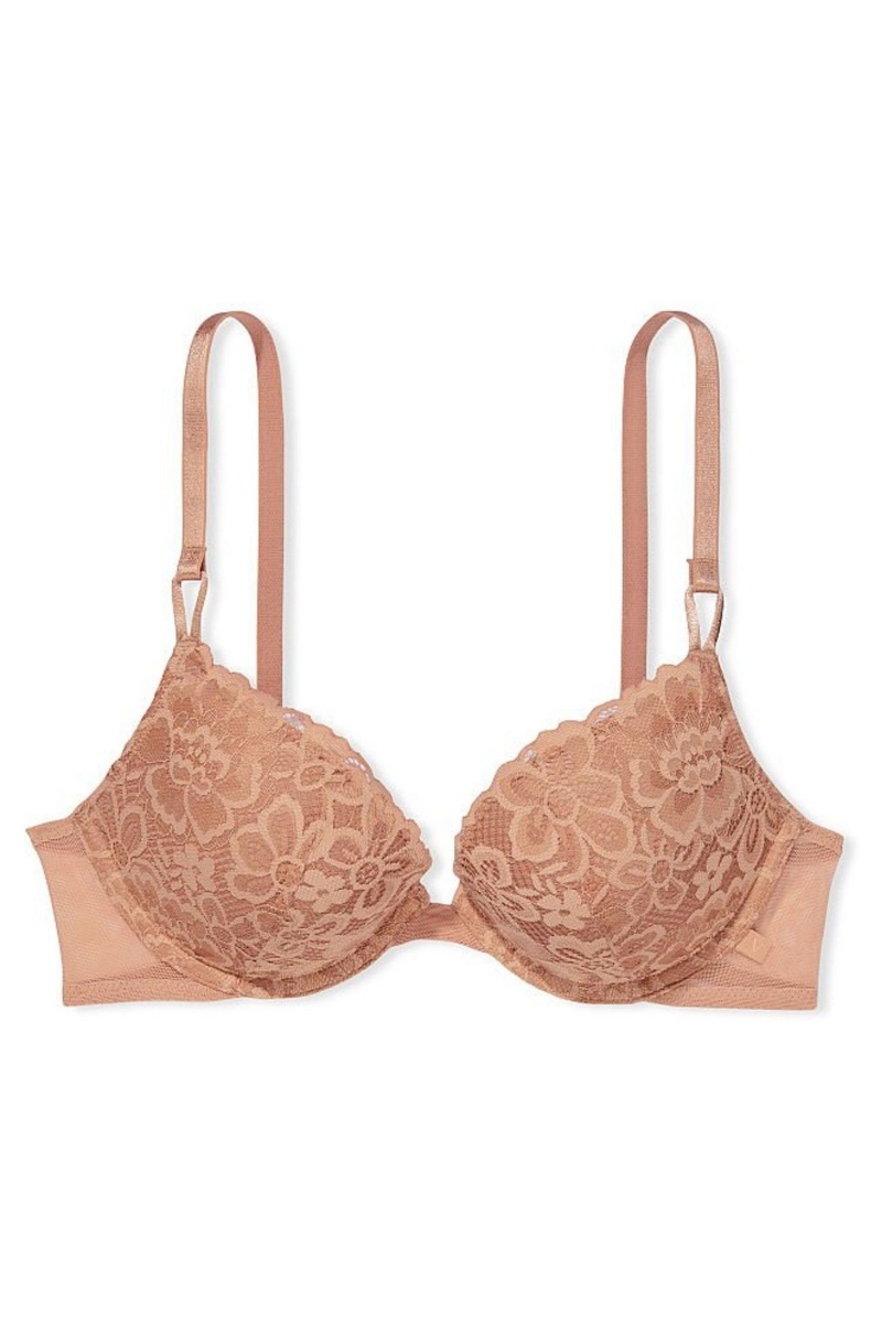 Victoria's Secret Sexy Tee Cipkovane T-Shirt Push Up Bra Sweet Praline Nude | SK-1946ZNS