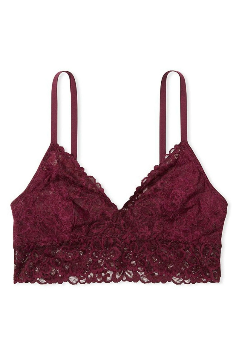 Victoria's Secret Sexy Tee Cipkovane Unlined Bralette Bordove Nachový | SK-0674VUP