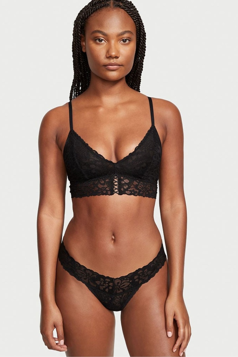 Victoria's Secret Sexy Tee Cipkovane Unlined Bralette Čierne | SK-6038QIM