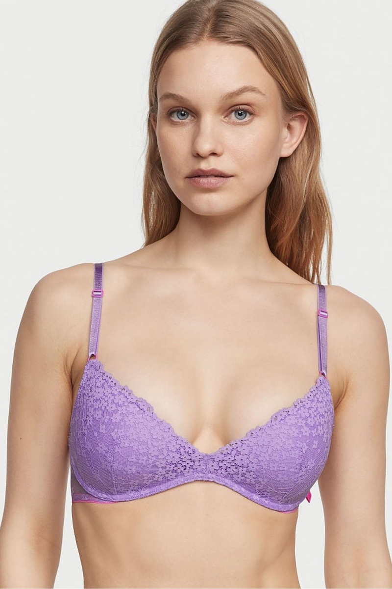 Victoria\'s Secret Sexy Tee Sexy T-Shirt Non Wired Push Up Bra Cipkovane Bra Nachový | SK-0692KRV