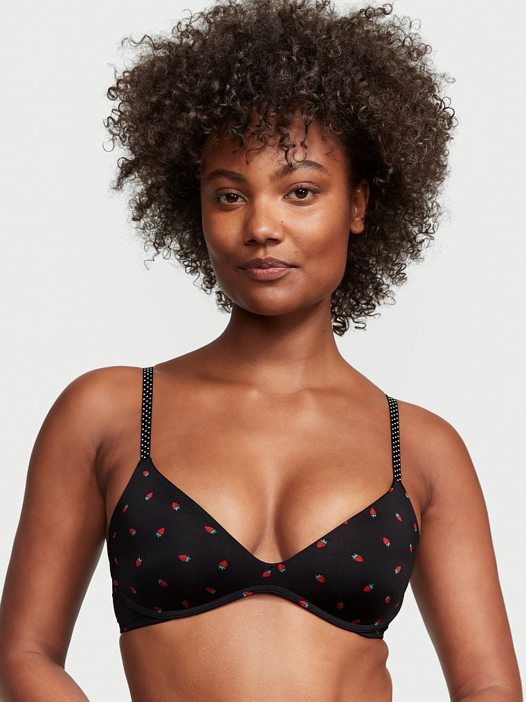 Victoria\'s Secret Sexy Tee Wireless Push-Up Smooth Bra Čierne | SK-1056VWF