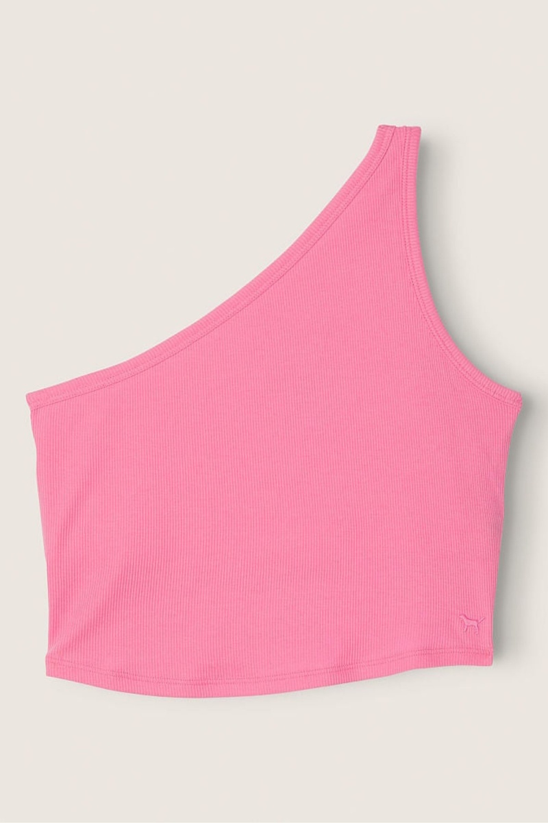 Victoria's Secret Shrunken One Shoulder Shelf Tank Ruzove | SK-5192EXY